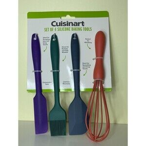Cuisinart Set of 4 Silicone Baking Tools 8” NEW